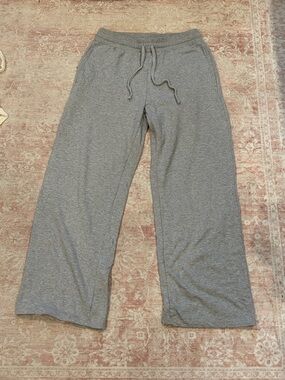 Ambiance Light Gray Ribbed Drawstring Lounge Pants